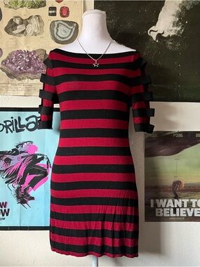 ⚡️ Subversive Striped Cutout Mini Dress ⚡️